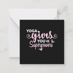 Cartão De Notas Yoga Lover Yoga lhe dá superpoderes