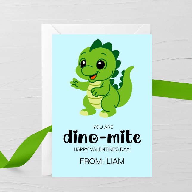 Cartão De Notas You Are Dino-Mite Kids Valentine Card (Criador carregado)