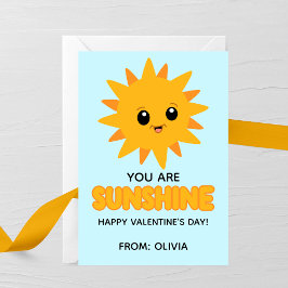 Cartão De Notas You Are Sunshine Kids Valentine Card
