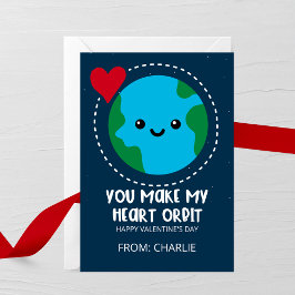 Cartão De Notas You Make My Heart Orbit Valentine's Day Card