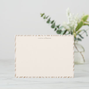 Cartão De Notas Zebra Estampa Animal Tan Aquarela Personalizado