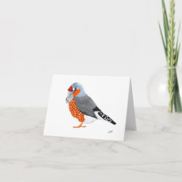 Cartão De Notas Zebra Finch