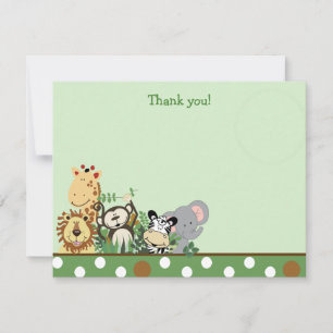 Cartão De Notas ZOO TRW com elefante Flat Obrigado nota