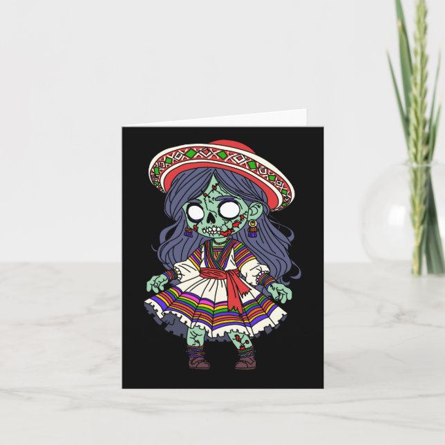 Cartão De Notas Zumbi Peruano Fofo (Frente)