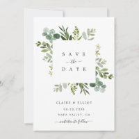 Cartão de Notificação de Casamento com Moldura Qua