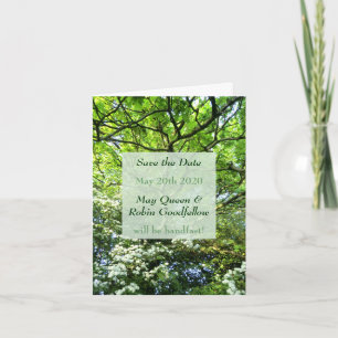 Cartão de Notificação de Casamento Hawthorn & Oak 