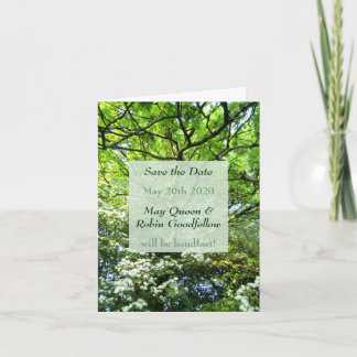 Cartão de Notificação de Casamento Hawthorn & Oak