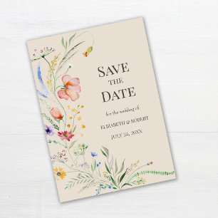 Cartão de Notificação de Casamento Taupe Aquarela