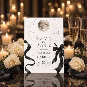 Cartão de Notificação de Data de Casamento Celesti