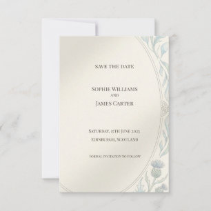 Cartão de Notificação de Data de Casamento Sage Hi