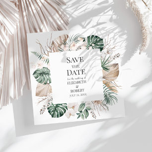 Cartão de Notificação de Data de Tropical Orchid e