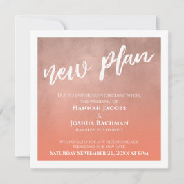 Cartão de Novo Plano de Noivado Adiado com Salmão 