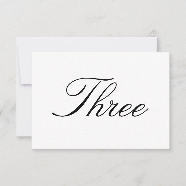 Cartão de Número da Mesa (Frente)