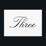 Cartão de Número da Mesa<br><div class="desc">Cartão simples de número de mesa,  ótimo para casamentos.</div>