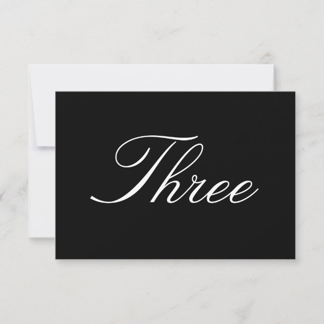 Cartão de Número da Mesa (Frente)