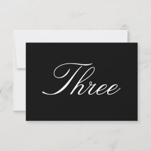 Cartão de Número da Mesa