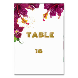 cartão de número da mesa das flores de burgundy hi