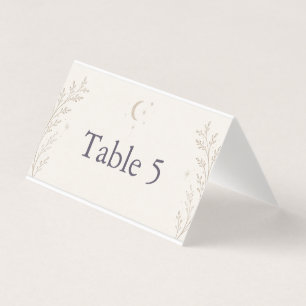 Cartão de Número da Mesa de Casamento Celestial