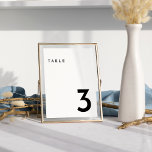 Cartão de Número da Tabela de Casamento Branca Mod<br><div class="desc">Apresentando a nossa design da Placa Numérica de Mesa Branca Moderna de Casamentos Brancos, uma verdadeira representação do minimalismo moderno e da elegância. Com a sua única mistura de elementos criativos e quic design, essa design é perfeita para aqueles que buscam uma estética polida e ousada em seu dia especial....</div>