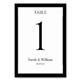 Cartão de Número da Tabela de Casamento de Borda B