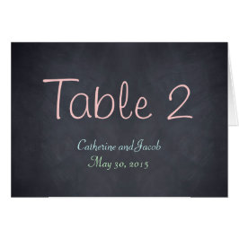 Cartão de Número da Tabela de Casamento de Procura