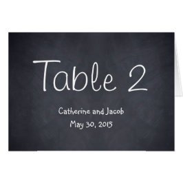 Cartão de Número da Tabela de Casamento de Procura