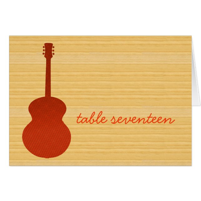 Cartão de Número da Tabela de Violão de País Laran (Frente Horizontal)