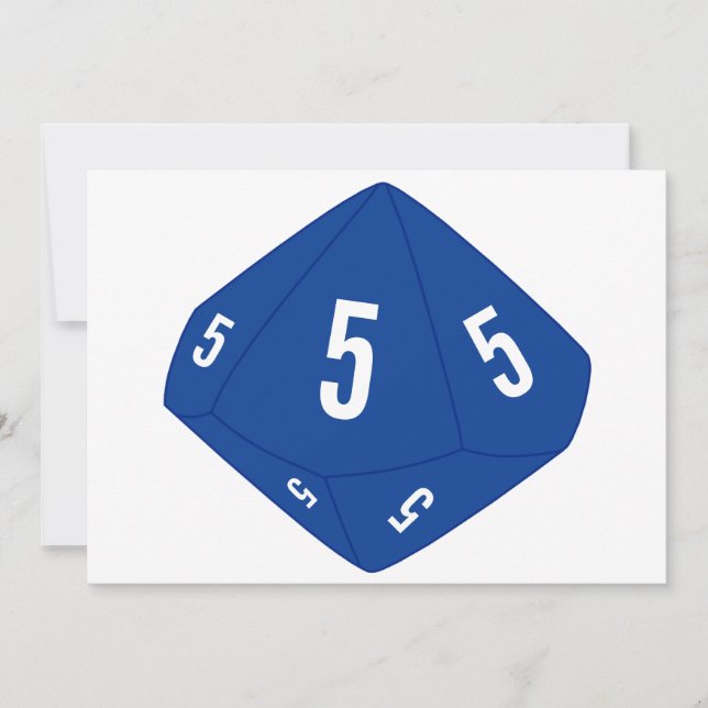 Cartão de Número de Mesa Azul D10 (Frente)