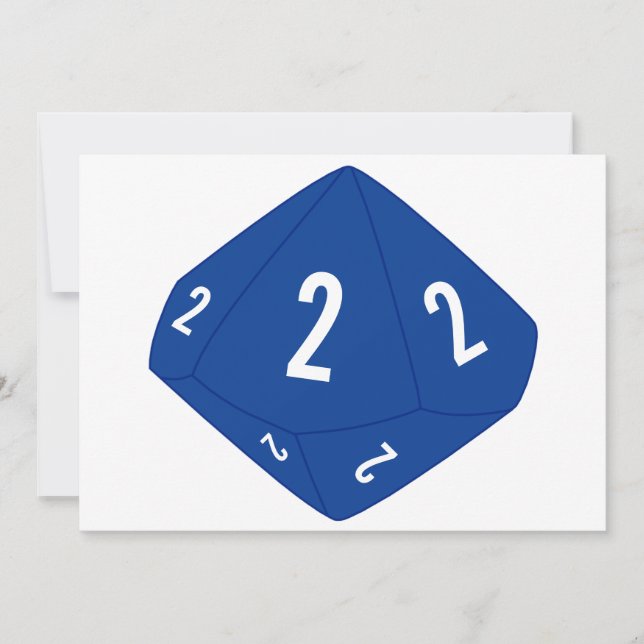 Cartão de Número de Mesa Azul D10 (Frente)