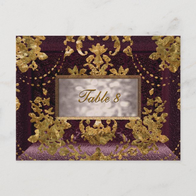 Cartão de Número de Mesa Beaumanoir Paige Vitorian (Frente)