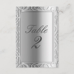 Cartão de Número de Mesa de Casamento com Elegânci