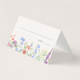 Cartão de Número de Mesa de Casamento com Flor Sil