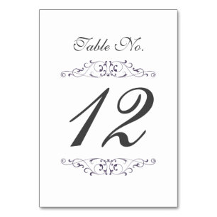 Cartão de Número de Mesa de Casamento com Flores R