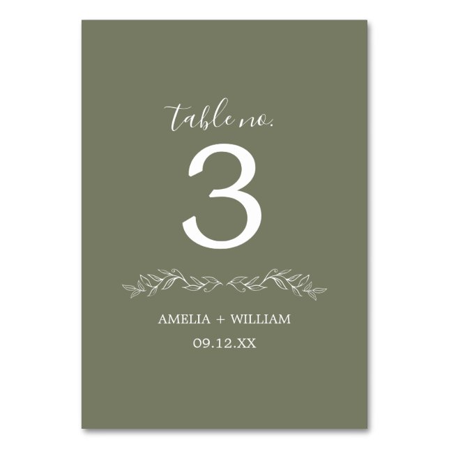 Cartão de Número de Mesa de Casamento com Monogram (Verso)