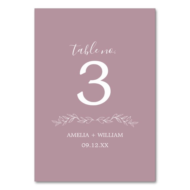 Cartão de Número de Mesa de Casamento com Monogram (Verso)