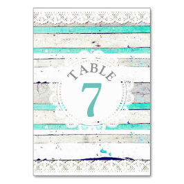 Cartão de Número de Mesa de Casamento de Madeira e