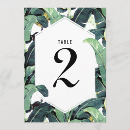 Cartão de Número de Mesa de Casamento de Plantação