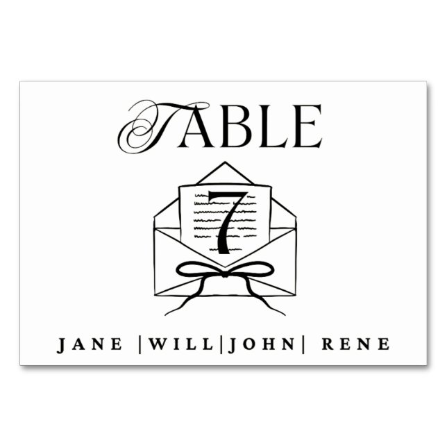 Cartão de Número de Mesa de Casamento – Design Min (Frente)
