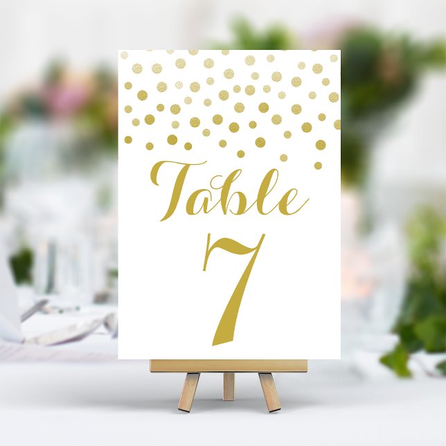 Cartão de Número de Mesa de Casamento Elegante com (Criador carregado)