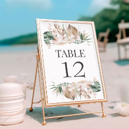 Cartão de Número de Mesa de Casamento Orquídea Tro