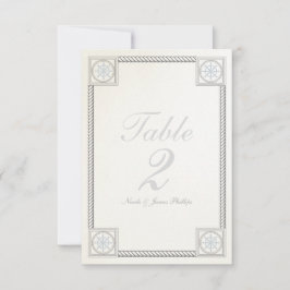Cartão de Número de Mesa de Casamento Vintage Prai