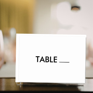 Cartão de Número de Mesa de Celebração Horizontal