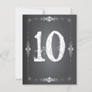 Cartão de Número de Mesa de Recepção de Casamento 