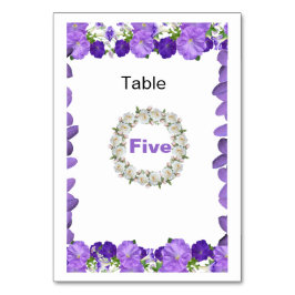 Cartão de Número de Mesa Floral Elegant Arch para