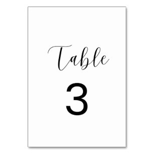 Cartão de Número de Mesa Minimalista 3