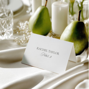 Cartão de Número de Mesa Minimalista para Casament