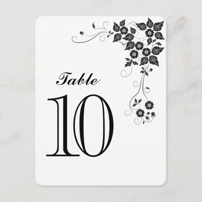 Cartão de Número de Mesa Número-10 (Frente)