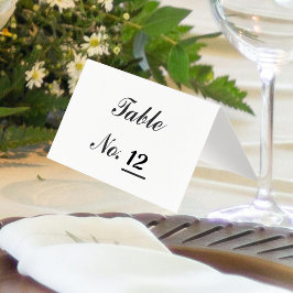 Cartão de Número de Mesa Personalizado Dobrado par