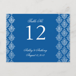 Cartão de Número de Tabela Árabe com Damasco Branc