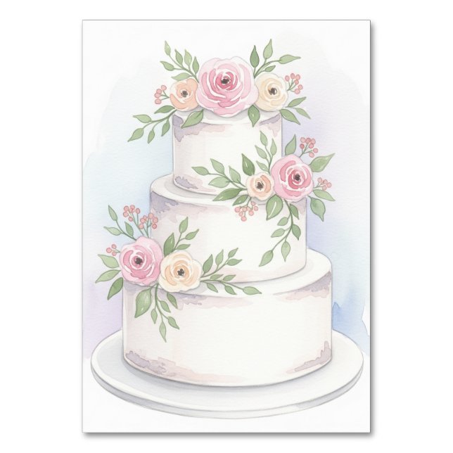 Cartão de Número de Tabela Bake de Casamento Elega (Frente)